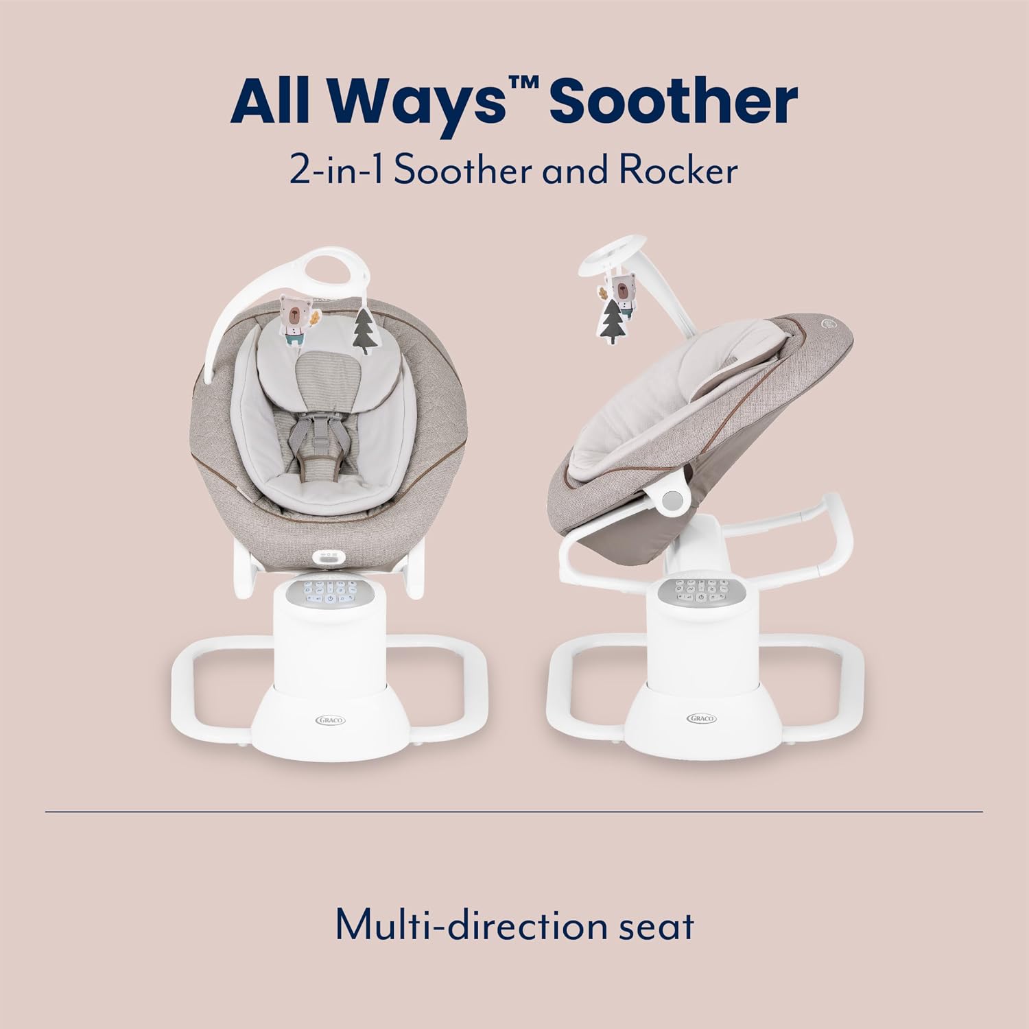 Detalle 2 de Graco All Ways Soother 2-in-1 Baby Swing and Portable Rocker (Little Adventures) – Birth to 6 Months