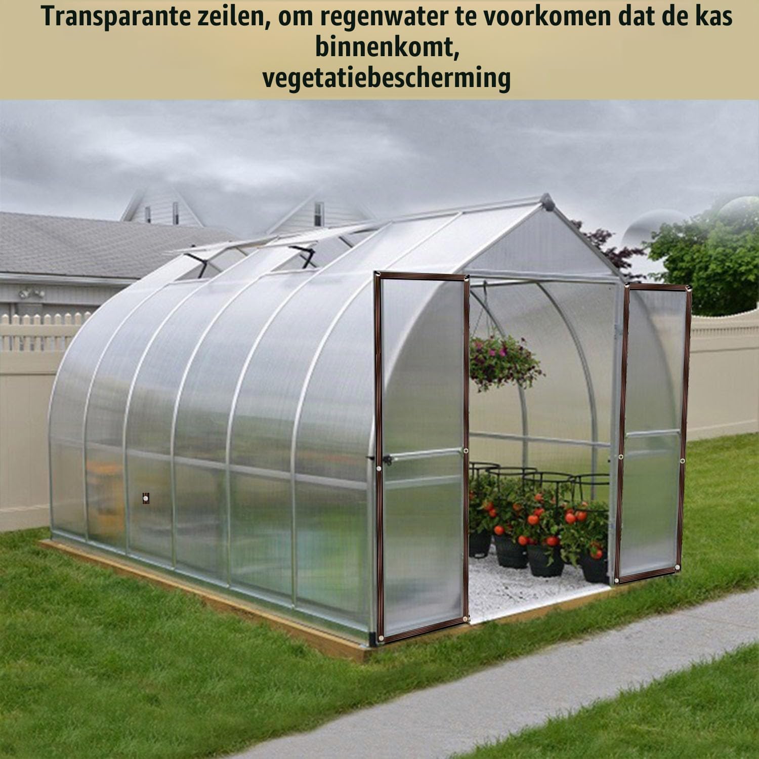 Detalle de VOGANLL Plane Transparent mit Ösen transparant afdekzeil 3 x 4 m, waterdicht