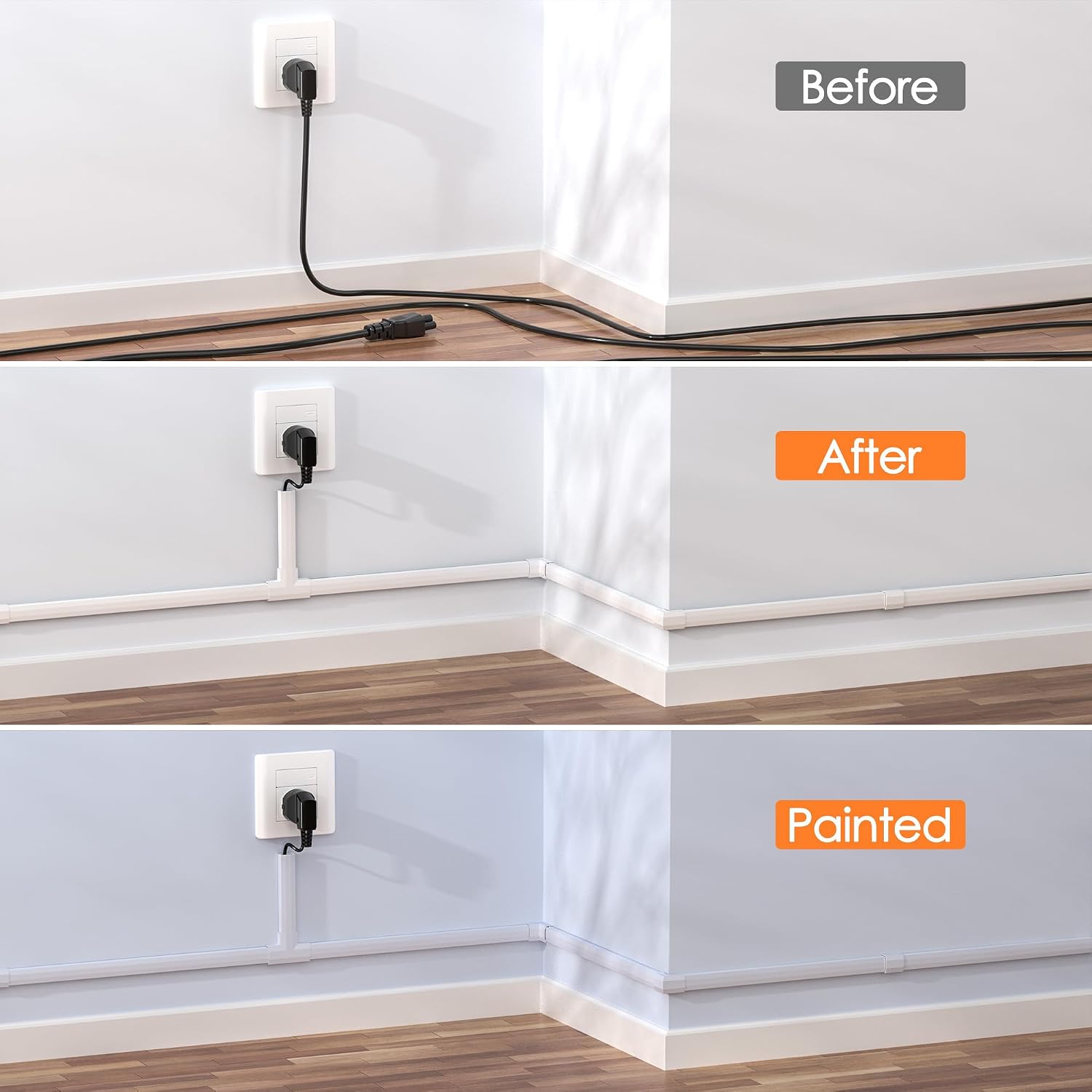 Detalle 2 de MUDEELA Kabelkanal 4 m selbstklebend PVC