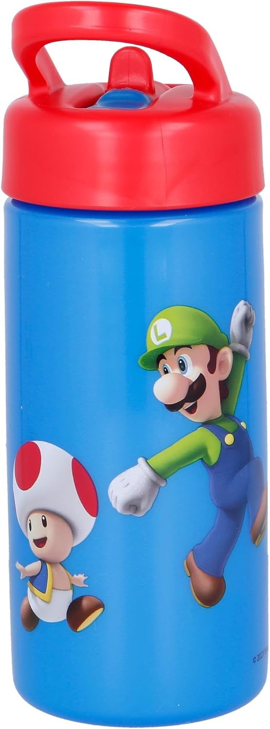 Detalle 2 de Stor 21401 – sportowa butelka Super Mario 410 ml ze słomką i uchwytem