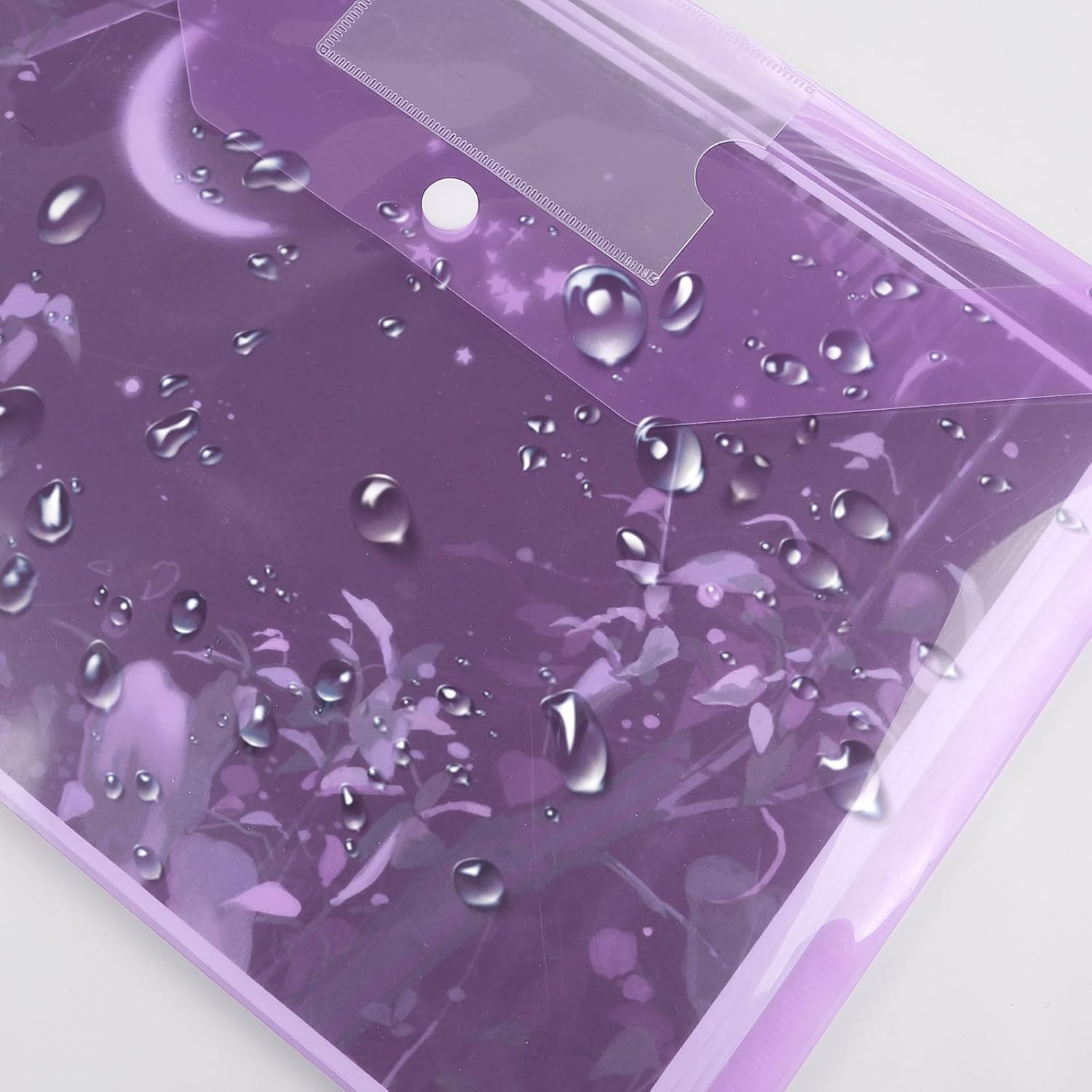 Thumbnail 5 de 30Pack A4 Plastic Popper Wallets with Pockets – Durable Snap-Button Document Folders (Purple)