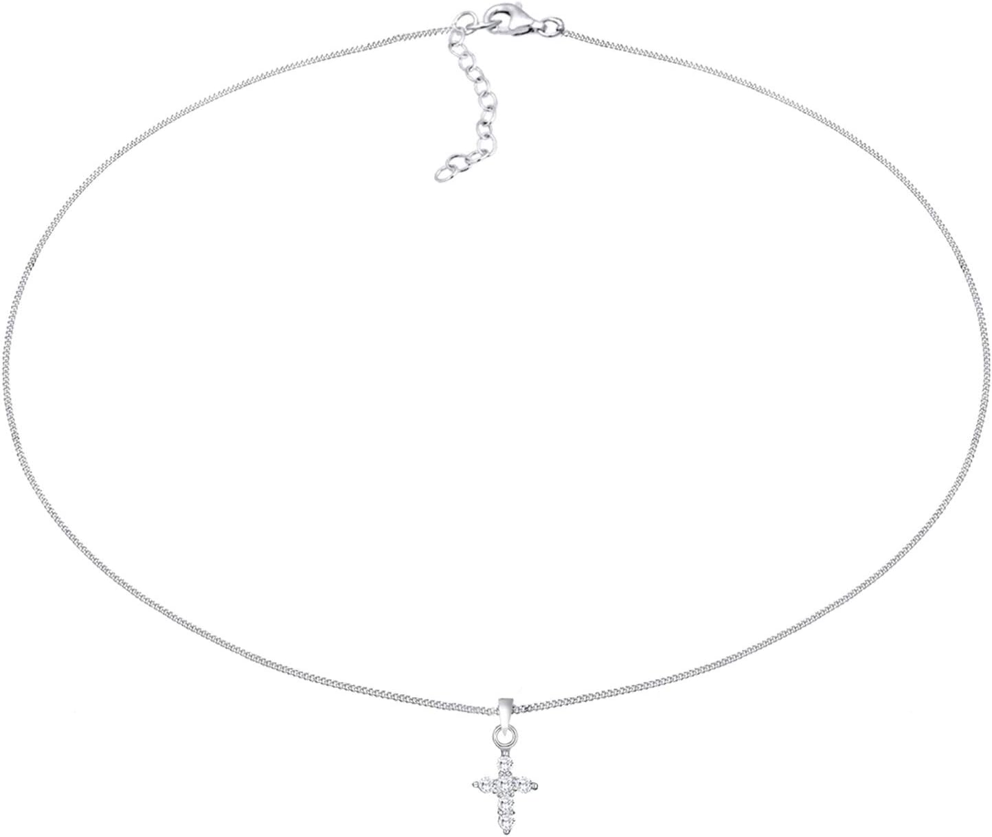 Thumbnail 2 de Elli Halskette Damen Choker Kreuz 925 Silber