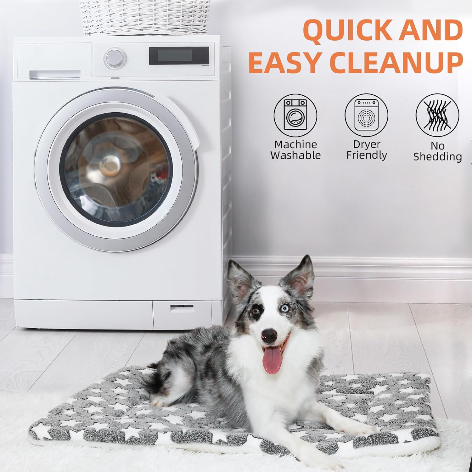 Thumbnail 3 de Mora Pets Dog Bed Mat Small (Washable Reversible Crate Mattress) for 24 inch cages, Grey, 60 x 46cm
