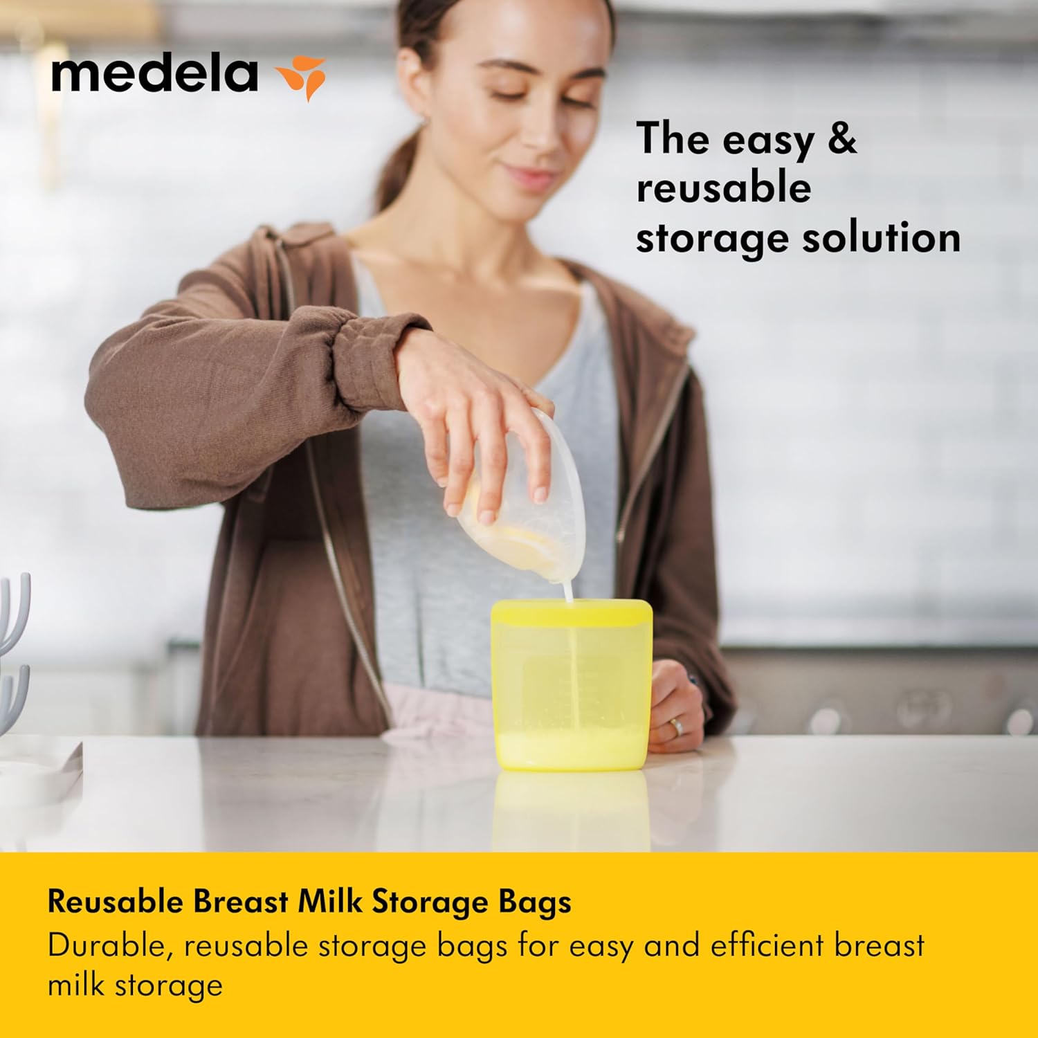 Thumbnail 1 de Medela Reusable 220 ml Breast Milk Storage Bags with Wide Opening and Double-Seal