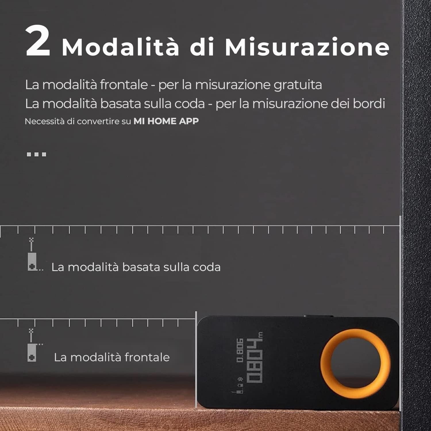 Thumbnail 6 de HOTO Metro Laser tascabile da 30 m con precisione ±2 mm, ricarica Type-C e display OLED