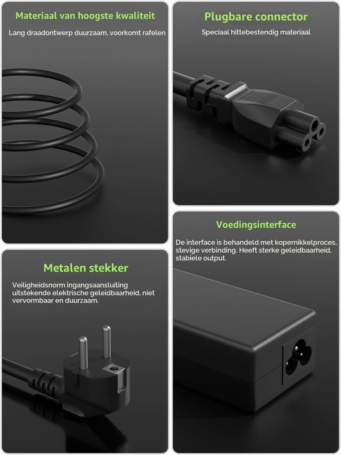 Detalle 1 de PowerPortnerLink PowerPortnerLink-65W laptopoplader met 3,0 × 1,1 mm stekker