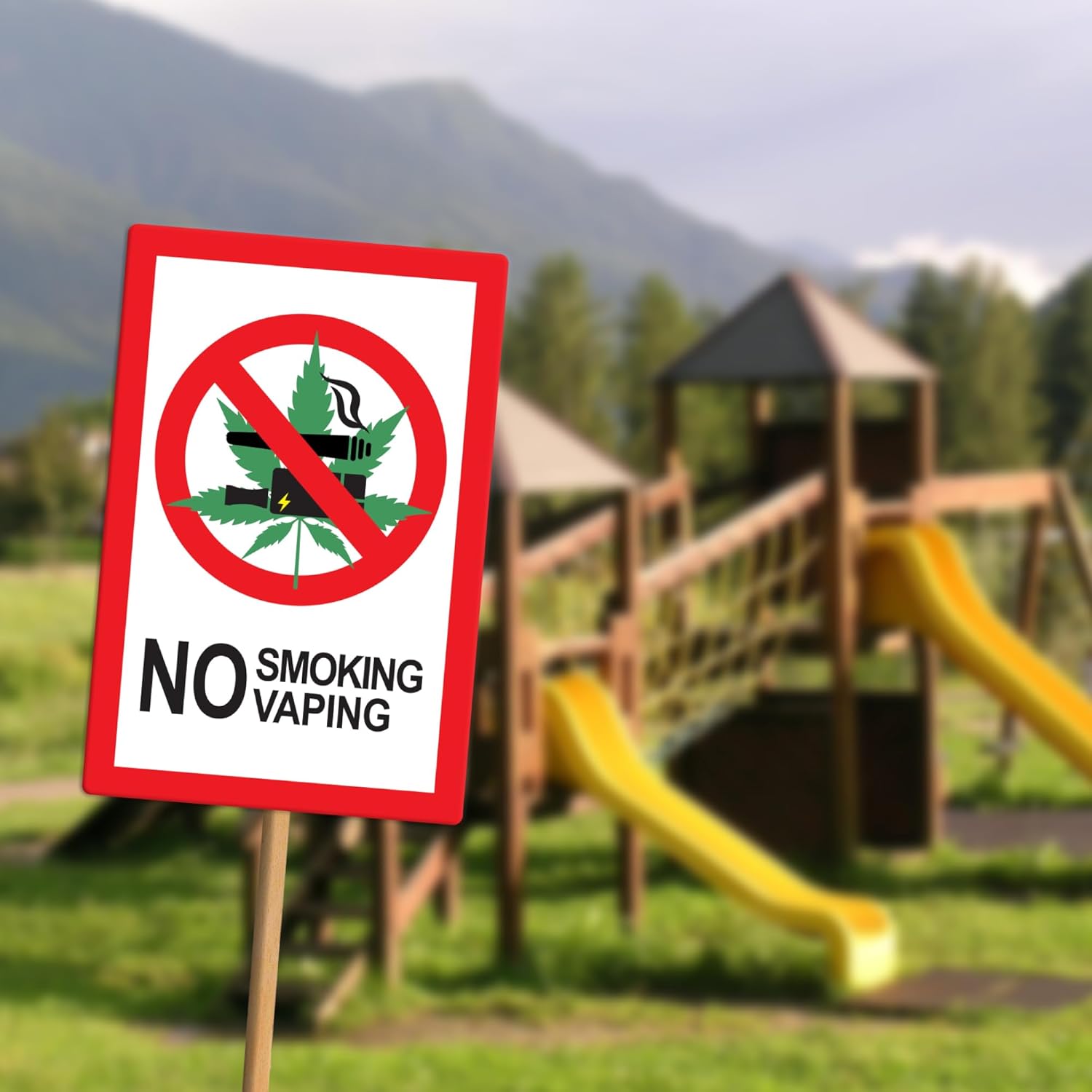 Thumbnail 3 de STROBO XXL Hinweisschild „No Weed Smoking Vaping“ aus 5 mm Hartschaumplatte, 40 x 30 cm