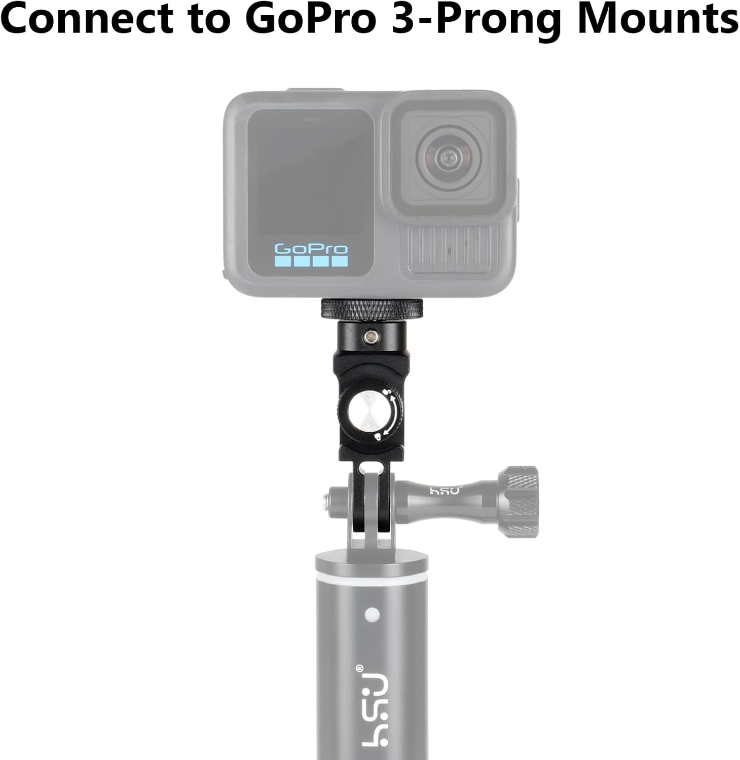 Thumbnail 3 de HSU 180-Degree Vertical Mount Adapter for Action Cameras (for Hero 13/12 & Insta360 X4/X3/X2)