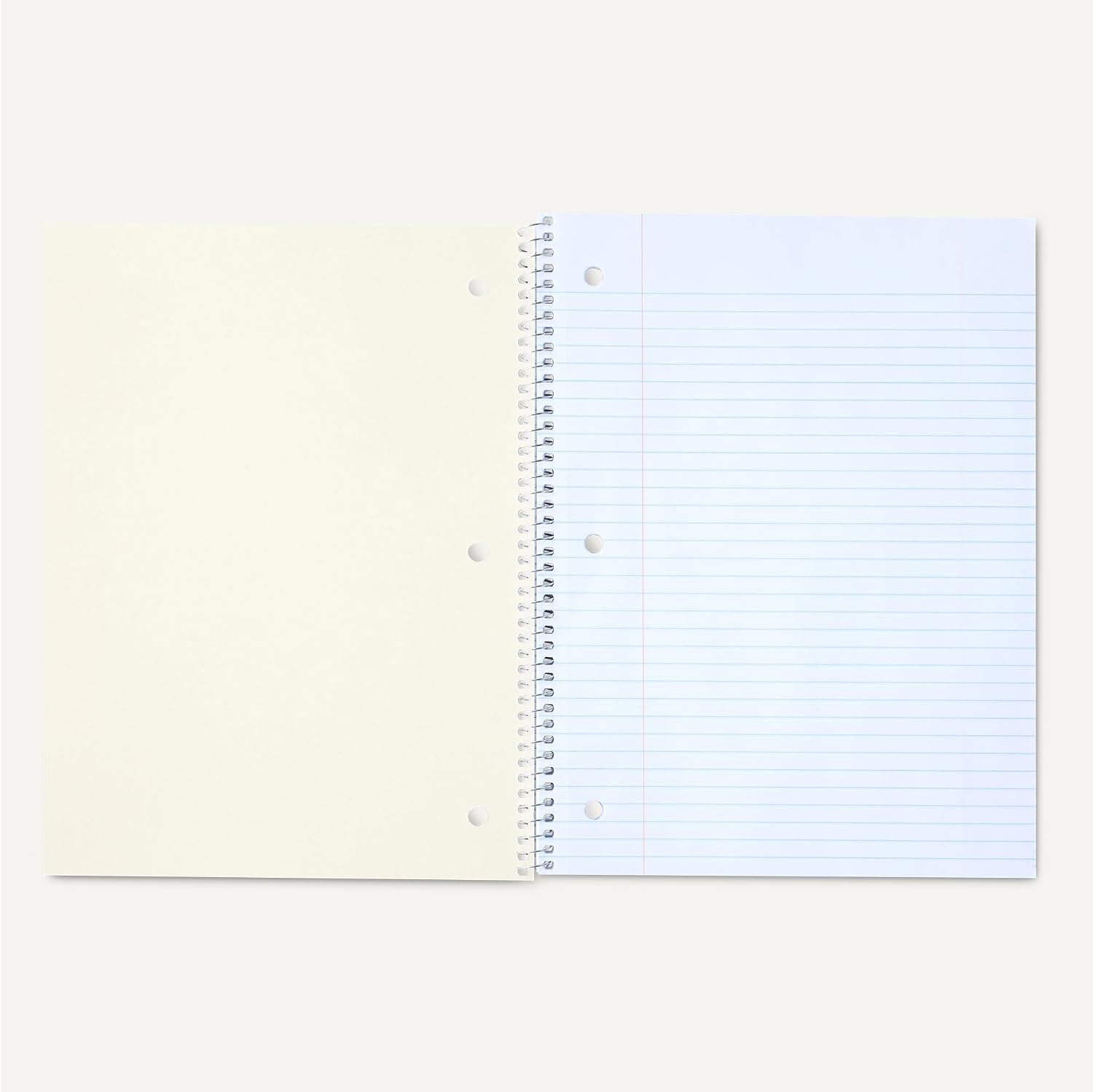 Detalle de Amazon Basics Wide Ruled Spiral Notebooks, 70 Sheets, 7.5 x 10.5 inches, 3 Pack