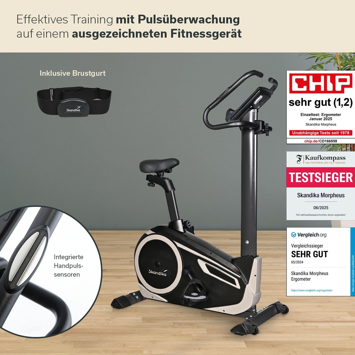 Thumbnail 1 de Skandika Ergometer Morpheus Heimtrainer 12 kg Schwungmasse