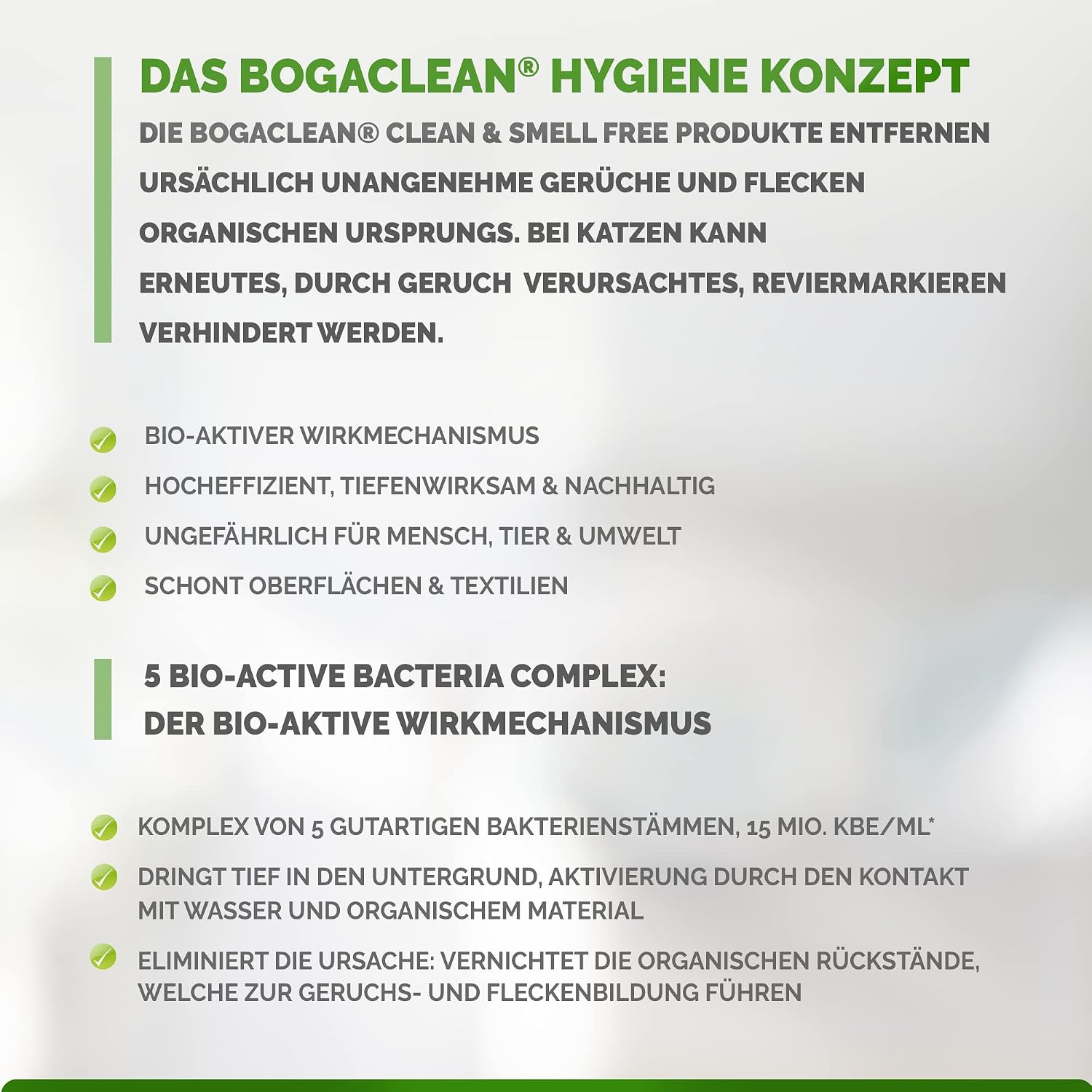 Detalle de Bogaclean Clean & Smell Free Litter Box Spray – Katzengeruch neutralisieren, 500 ml