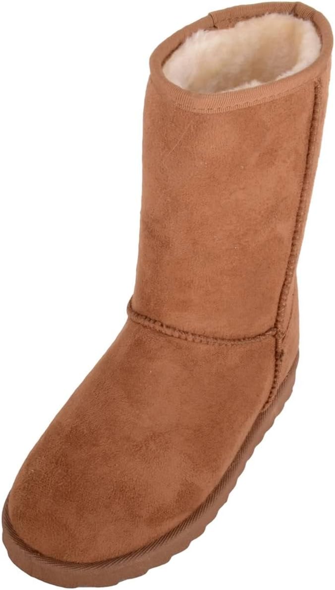 Detalle de Absolute Footwear Childrens Easy Slip On Faux Fur Mid Calf Winter Boots
