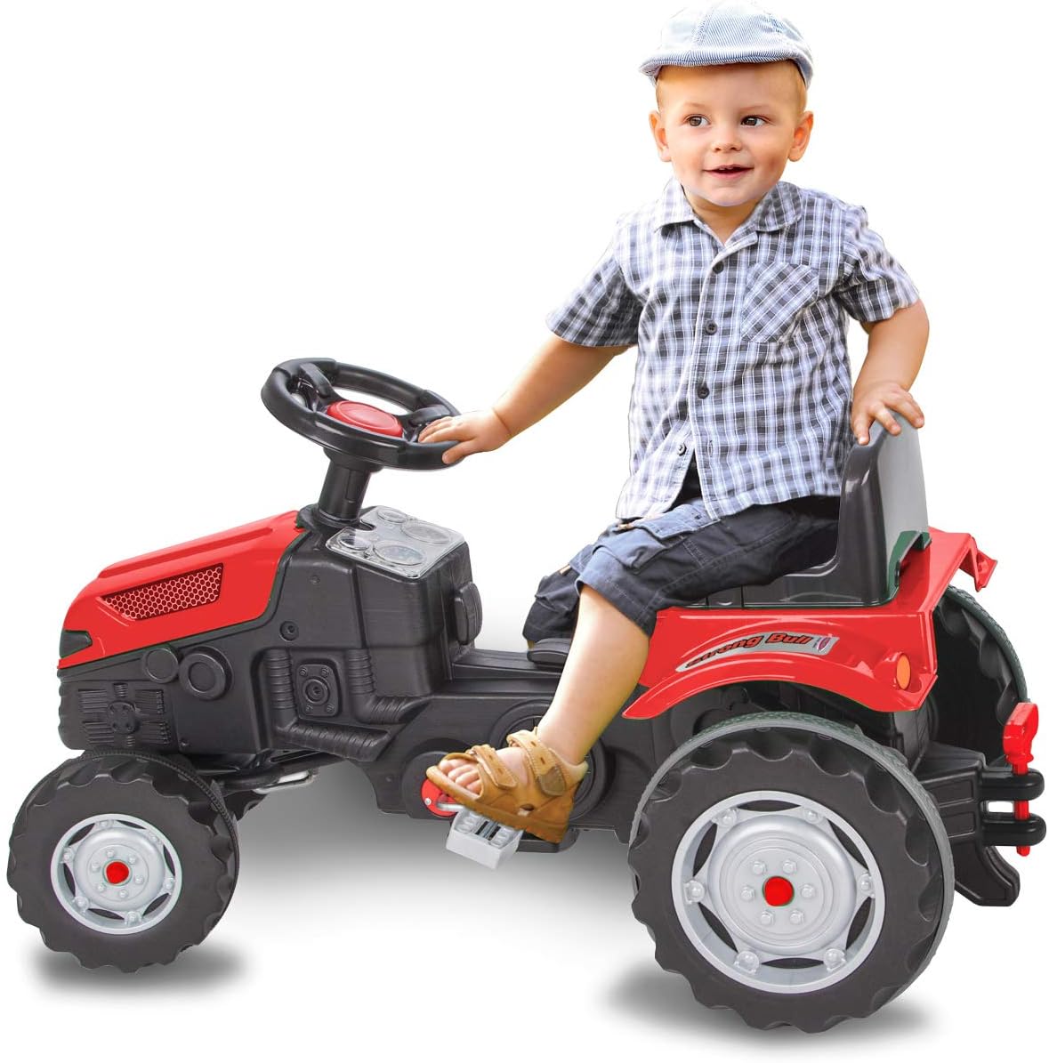 Detalle de JAMARA 460796 Strong Bull – traktor na pedały z regulowanym siedzeniem