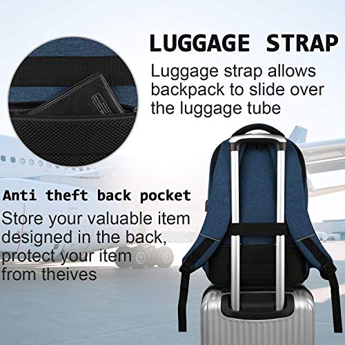 Thumbnail 2 de YAMTION Backpack Men's School Backpack 15.6 Inch Laptop 35L with USB Port, Reflective Stripes & Front Pocket