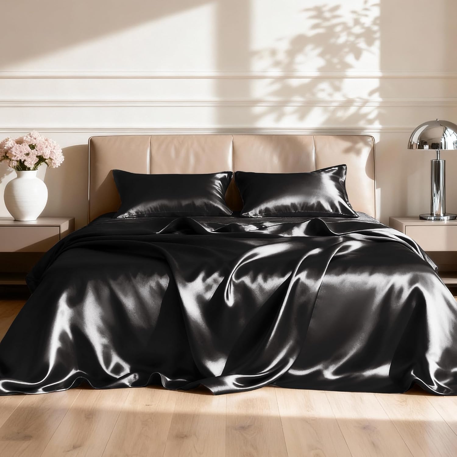 Detalle de Love's cabin Satin Sheets, Queen