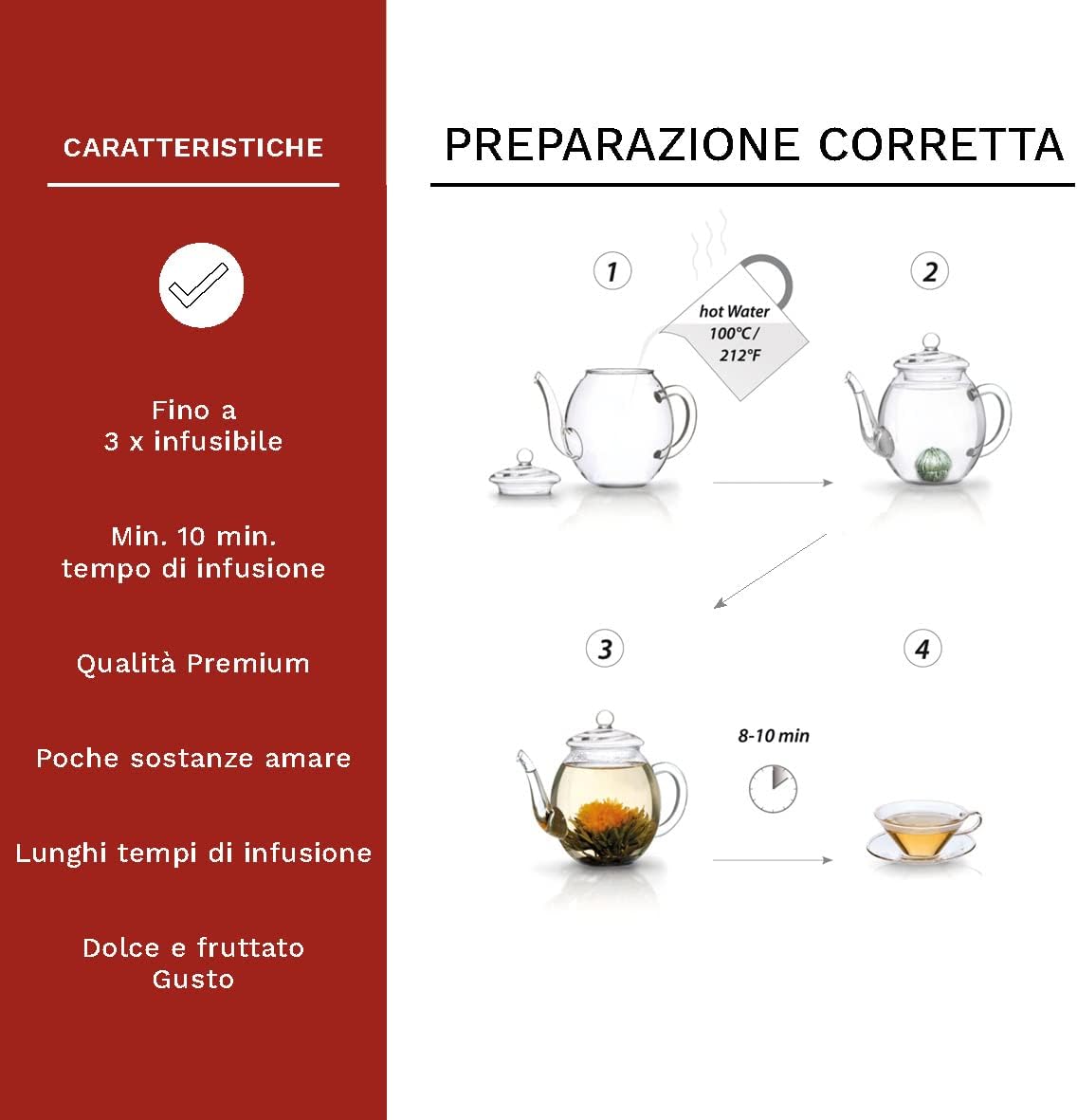 Thumbnail 3 de Creano Mix Fiori di Tè Set Regalo 6 fiori 🍵