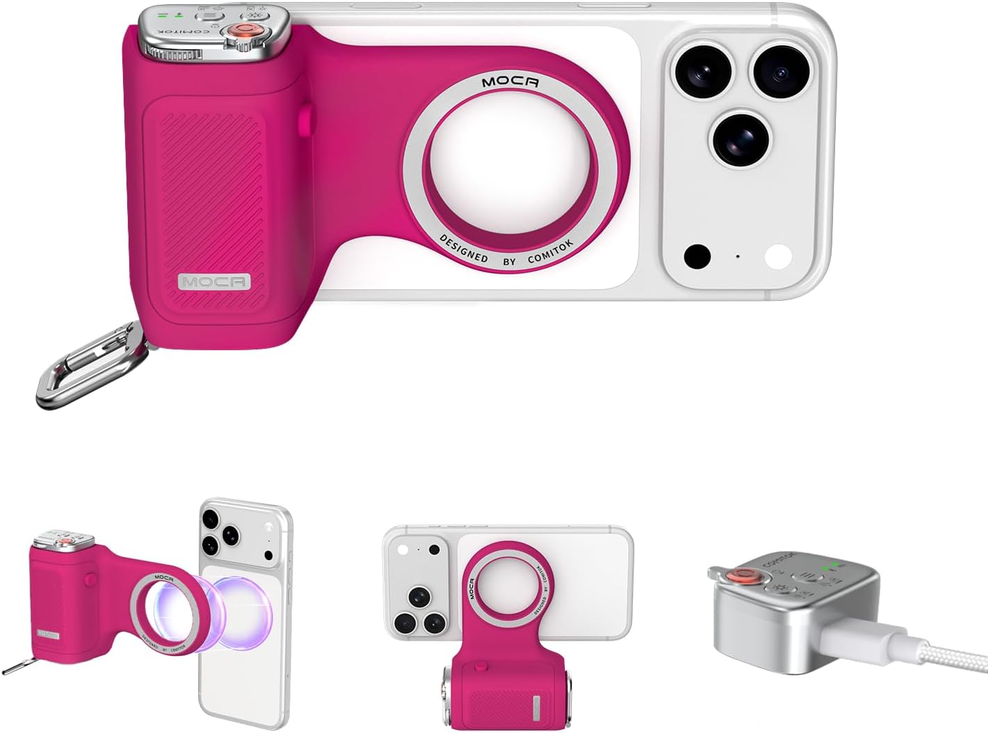 Detalle de COMITOK MOCA iPhone 17 Pro Camera Grip for iOS