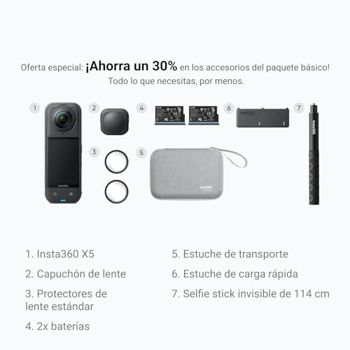 Detalle 2 de Insta360 X5 Waterproof 8K 360° Action Camera