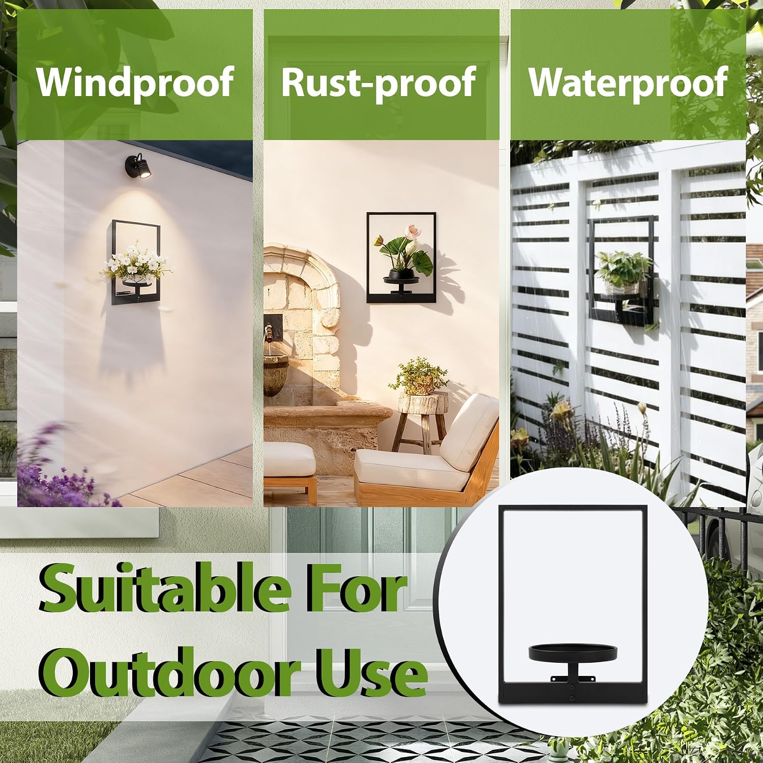 Thumbnail 3 de Vitalsvn Wall-Mounted Plant Stand, 3-Pack