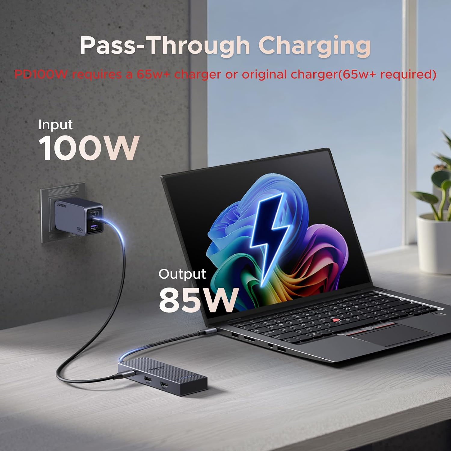 Detalle de UGREEN USB-C Docking Station Dual HDMI