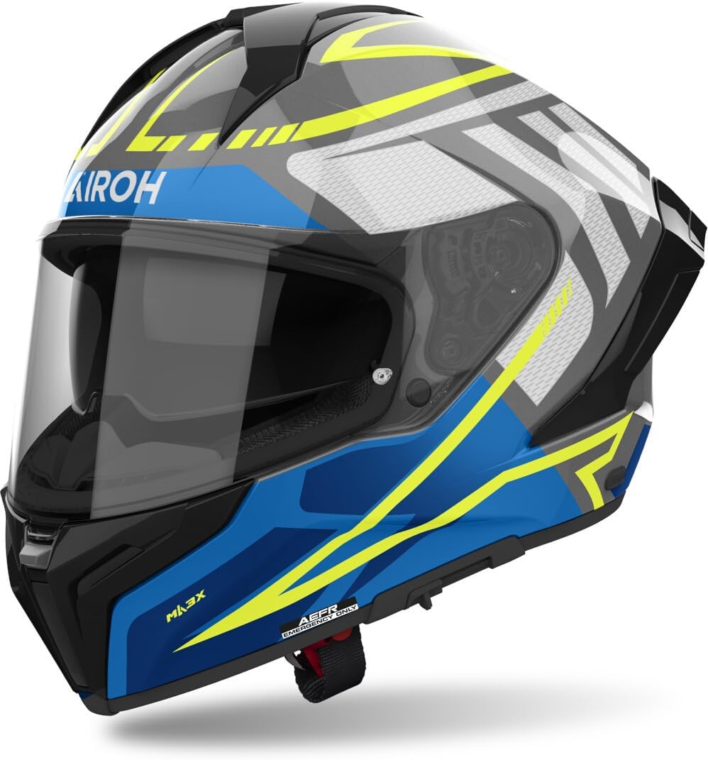 AIROH MATRYX RIDER Blue Gloss L — casco integrale, omologato ECE 2206
