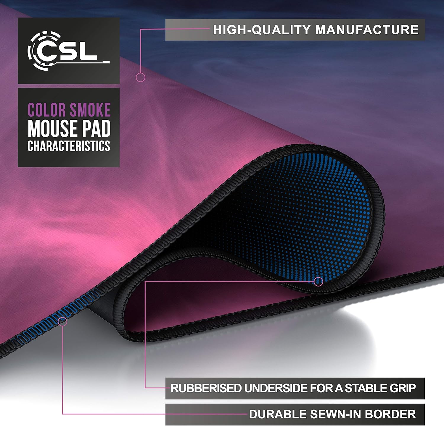 Detalle de TITANWOLF XXL Gaming Mouse Pad 900 x 400 mm 🖱