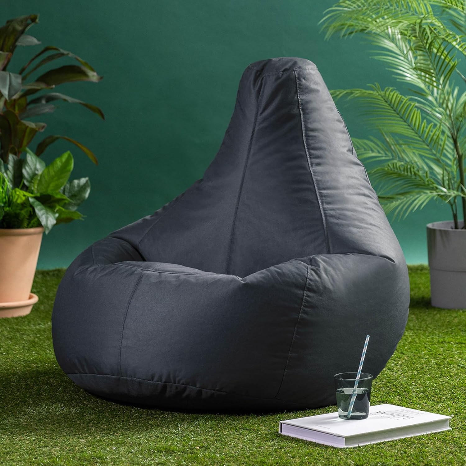 Thumbnail 3 de Bean Bag Bazaar Dalton Gaming Bean Bag Chair (Charcoal Grey) — water resistant fabric, filling included