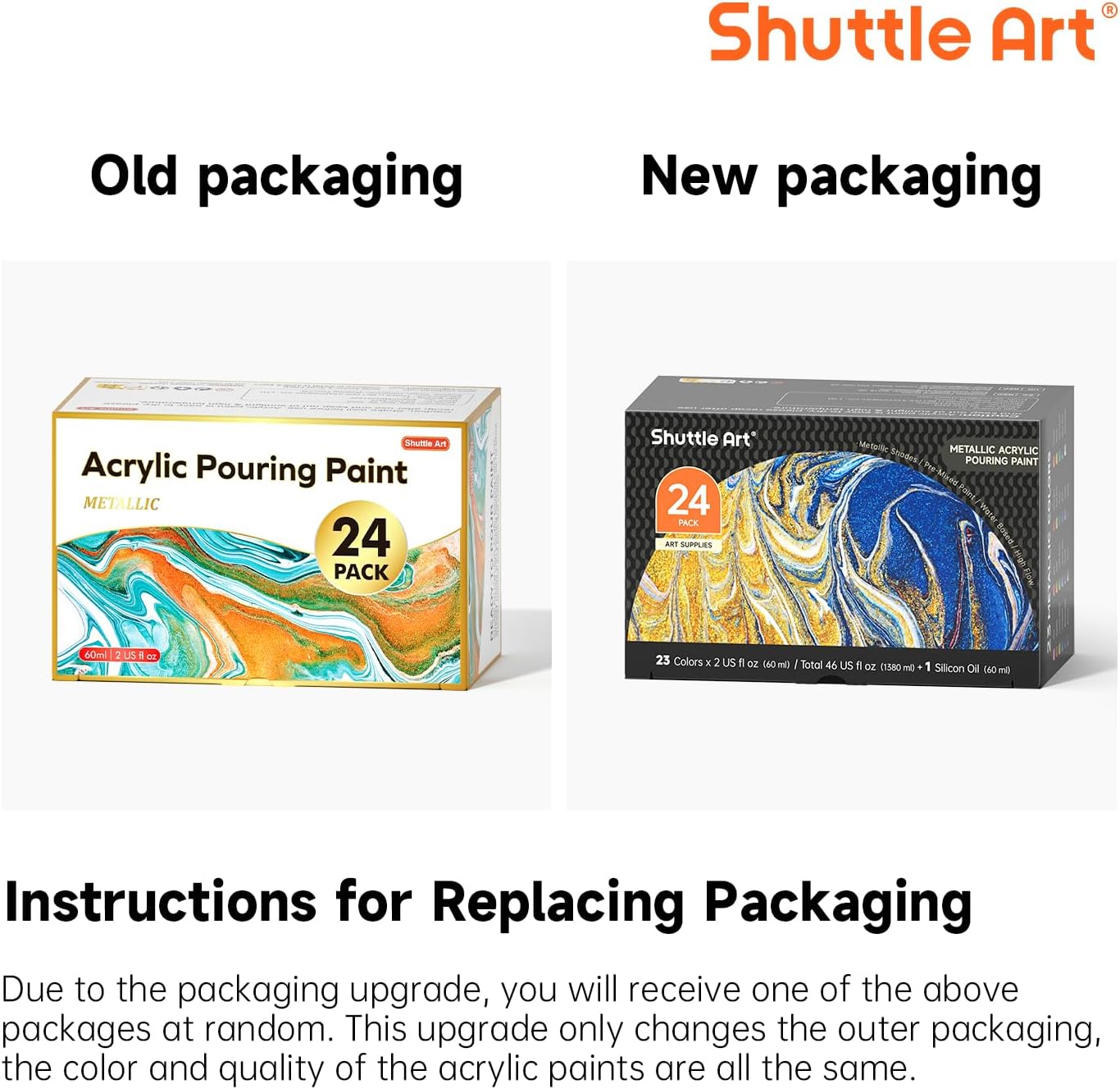 Detalle 2 de Shuttle Art Metallic Pouring Set 24 Farben