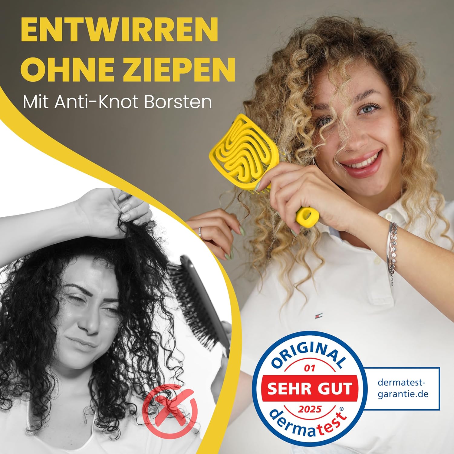 Detalle 2 de Walcora Haarbürste ohne Ziepen – NEUHEIT 2026