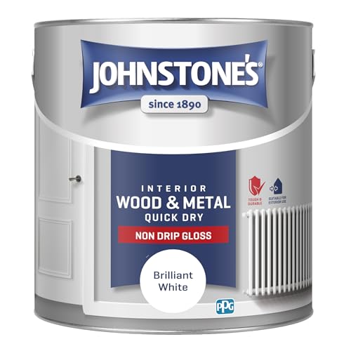 Imagen de Johnstone's Gloss Wood & Metal Paint - Brilliant White, 2.5L en OfertitasTOP