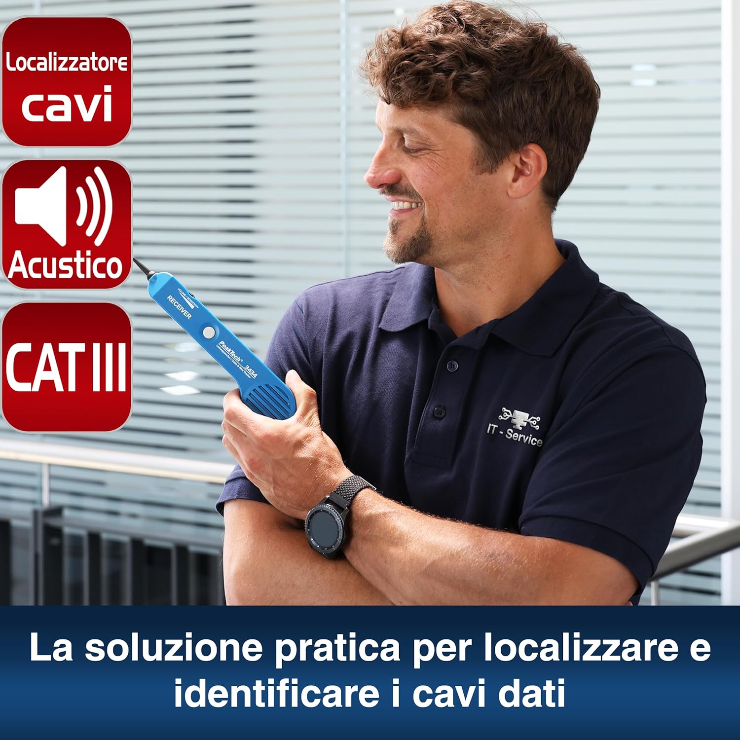 Thumbnail 3 de PeakTech 3434 Cercatore di linee per cavi
