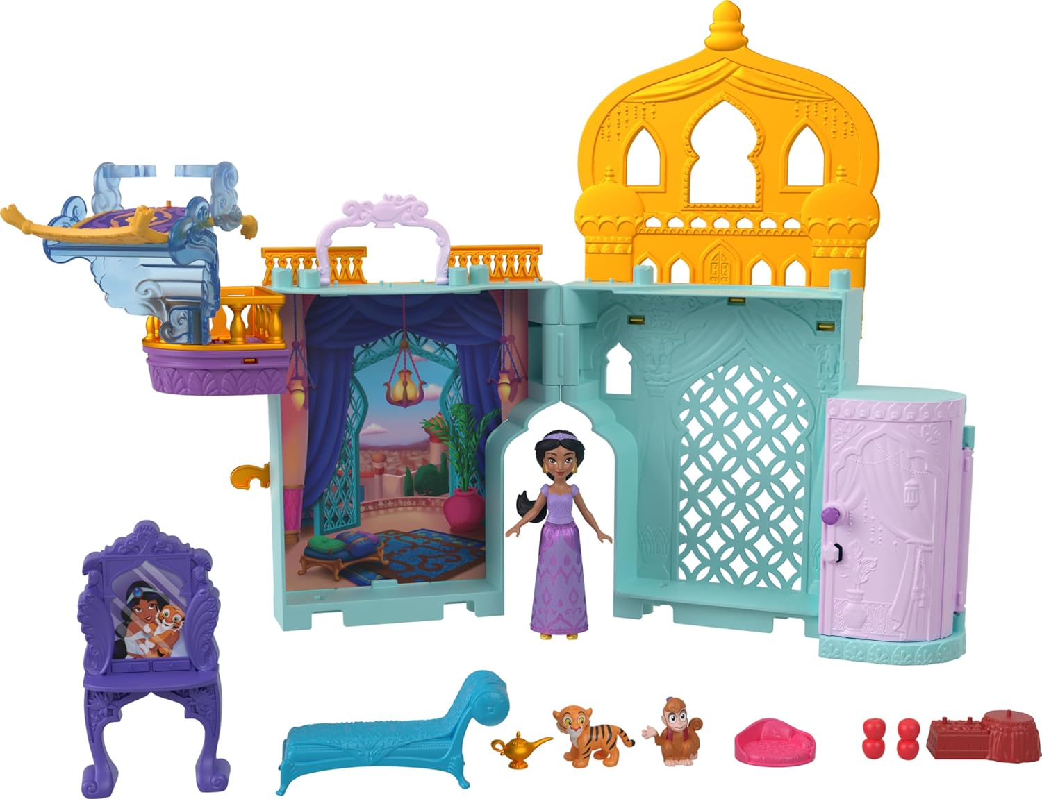 Thumbnail 6 de Mattel Disney Princess Castello Carrozza (HWX17) playset 2 in 1 trasformabile con mini bambola Aurora