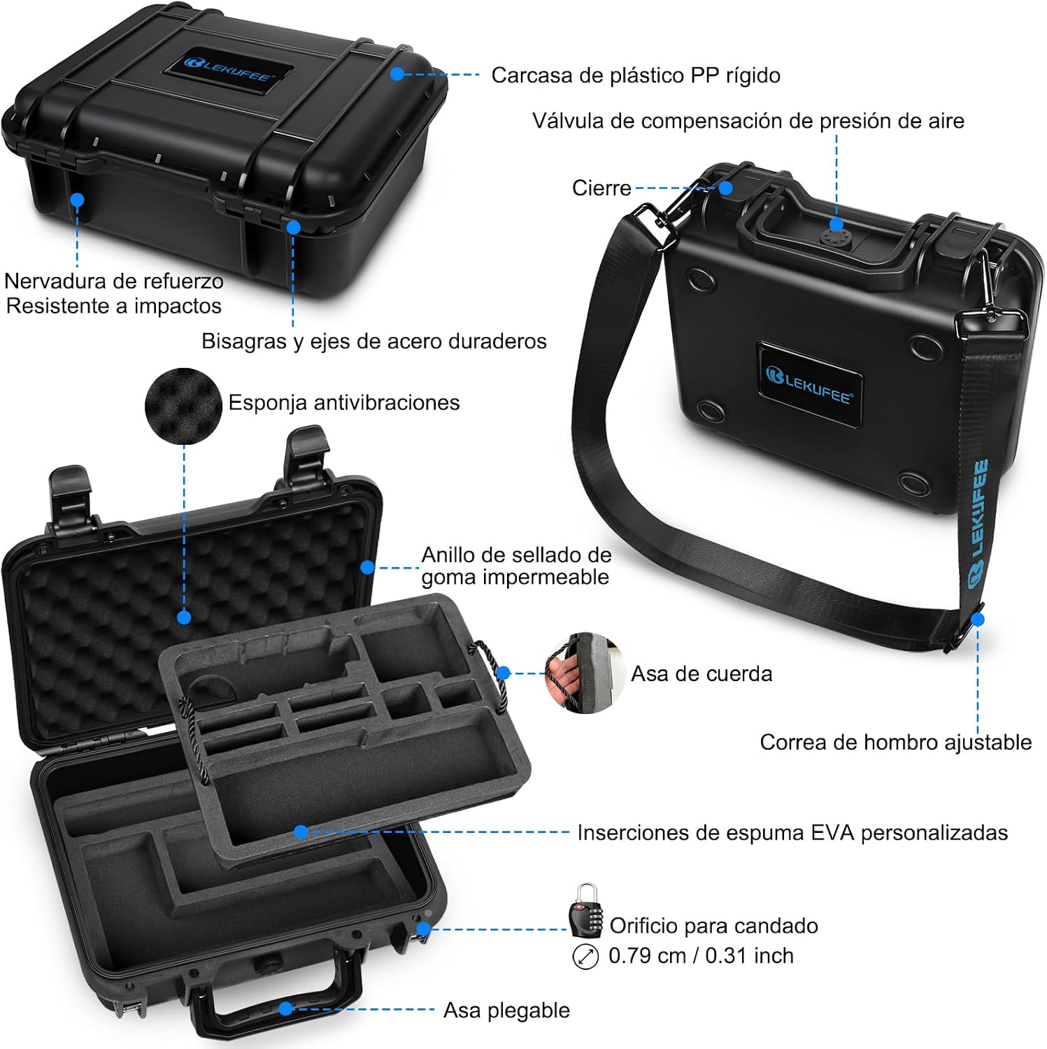 Thumbnail 2 de LEKUFEE Estuche transporte Insta360 X5 1,1 kg