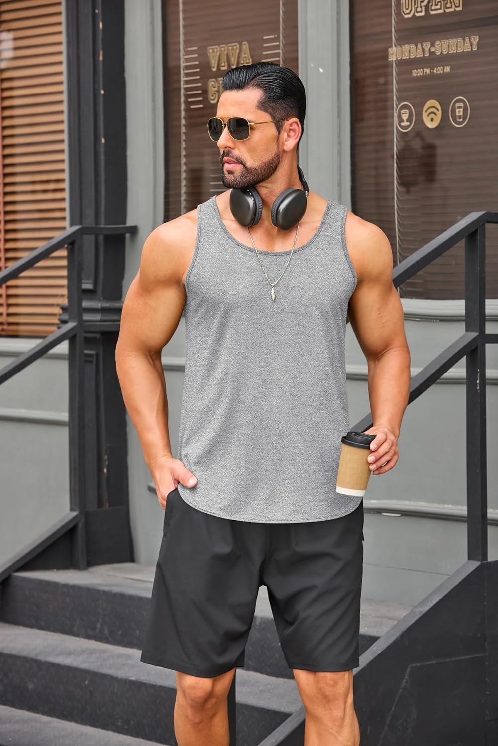 Thumbnail 1 de COOFANDY Men’s 3-Pack Quick Dry Workout Tank Tops (Sleeveless Gym Muscle Tees)