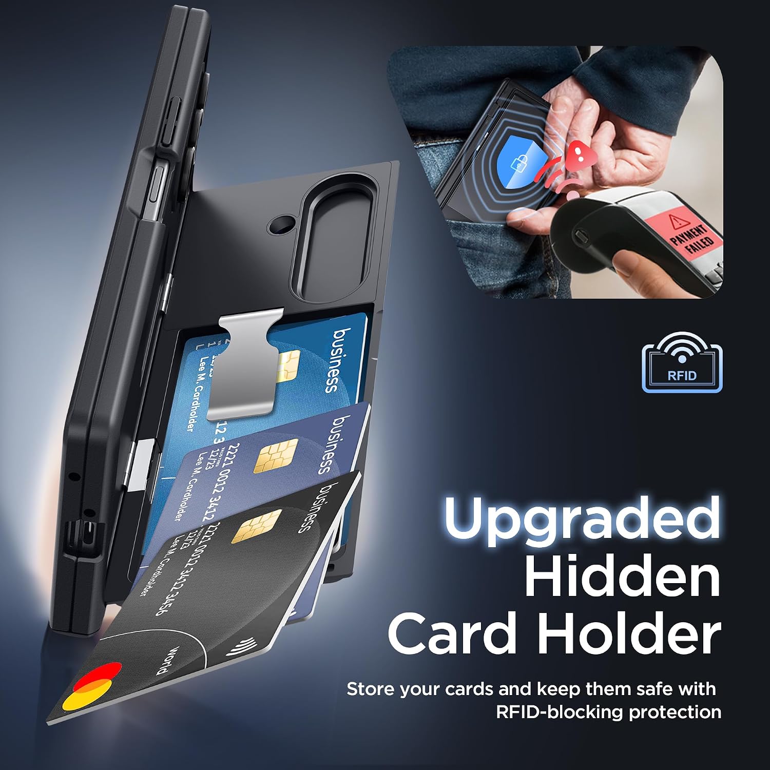 Detalle de TONGATE Wallet Case pour Z Fold 7 – Protection intégrale avec Privacy Screen, porte-cartes et grand support
