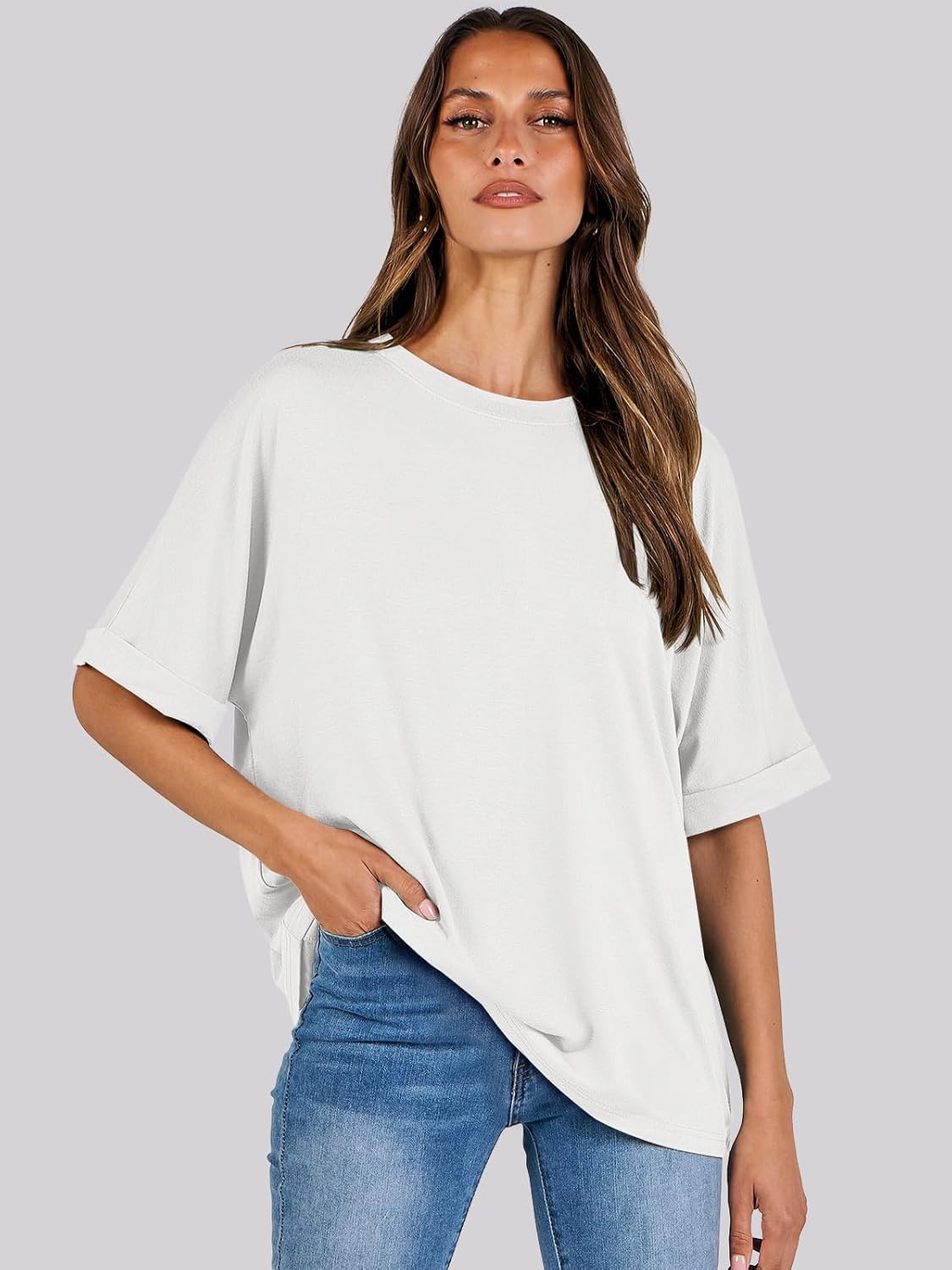 Thumbnail 3 de Cuptacc Oversize Shirt Damen – lockere Tunika mit Rundhals, ideal für Sommer & Büro