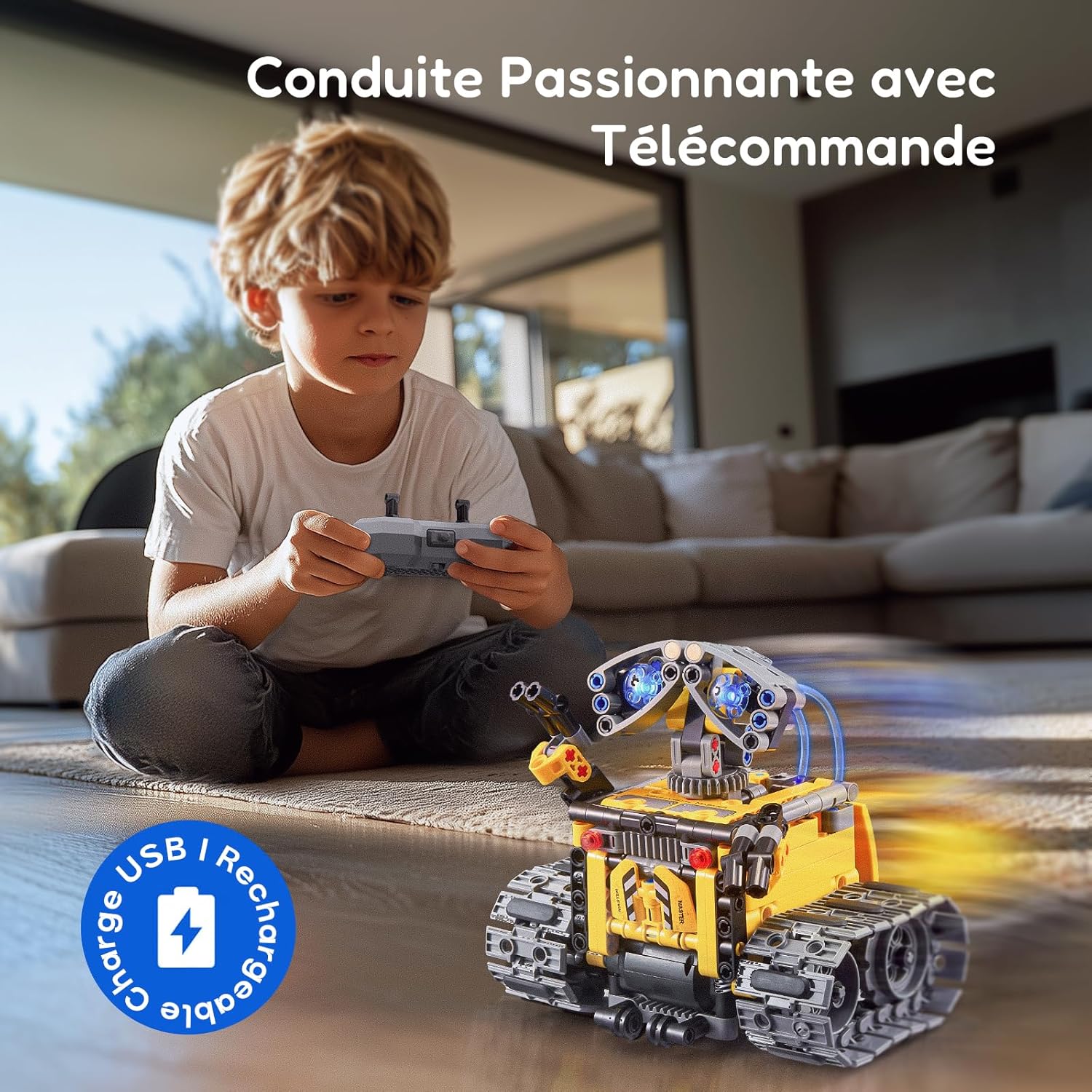 Detalle de IKUPER Robot Technic 6 en 1 pour enfants 6–12 ans | Ensemble robotique programmable avec télécommande et app