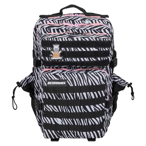 Detalle de ELITRAINX Mochila 45L Táctica Zebra: impermeable, cabina y formato para deporte