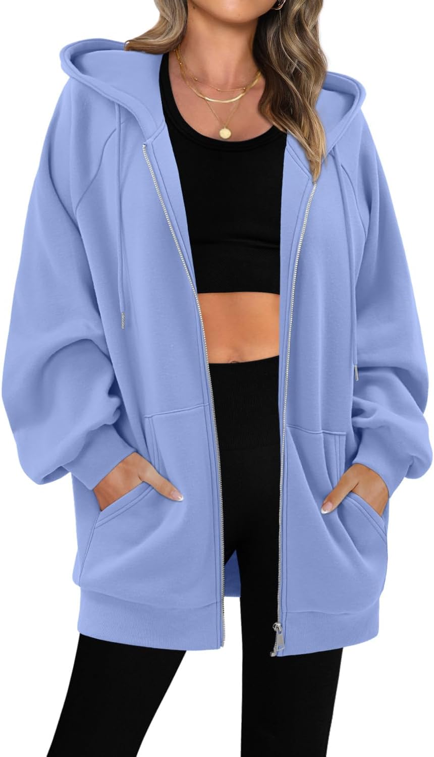 Thumbnail 6 de CHICZONE Women's Zip-Up Hoodie with Pockets, Long Sleeves and Hood