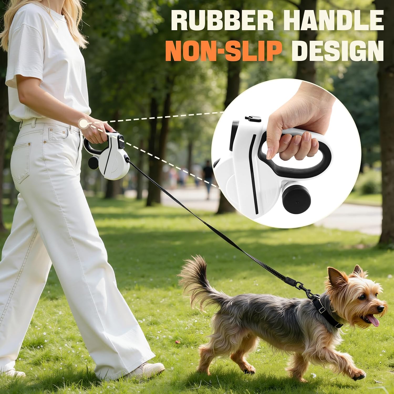 Thumbnail 6 de PETSWEET Retractable Dog Leash with LED Light, Reflective Tape and 16ft Lead