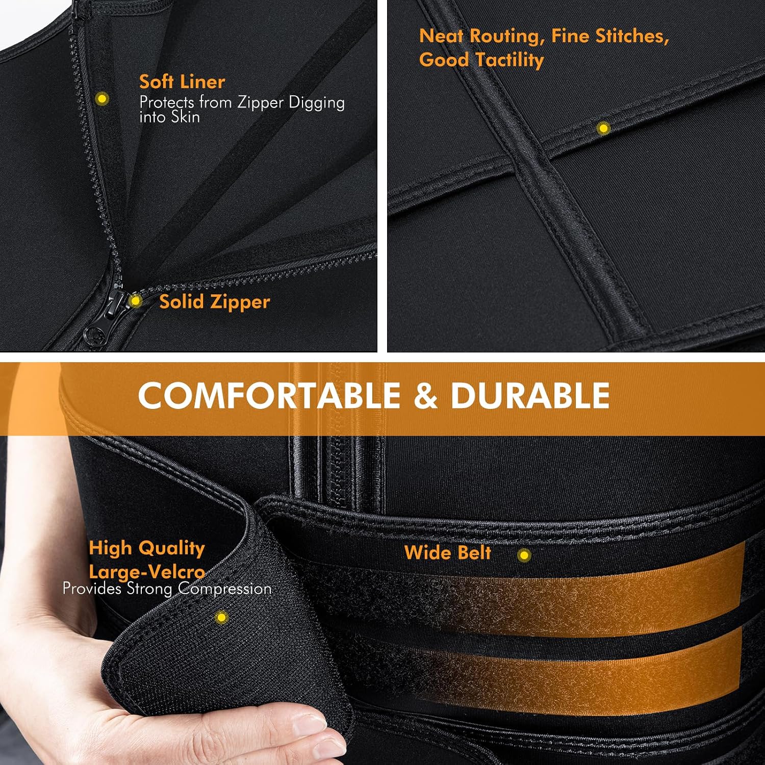 Thumbnail 2 de A+ Choice Sauna Vest Waist Trainer for Men (2.5 mm Neoprene, Double Sweat Belt)