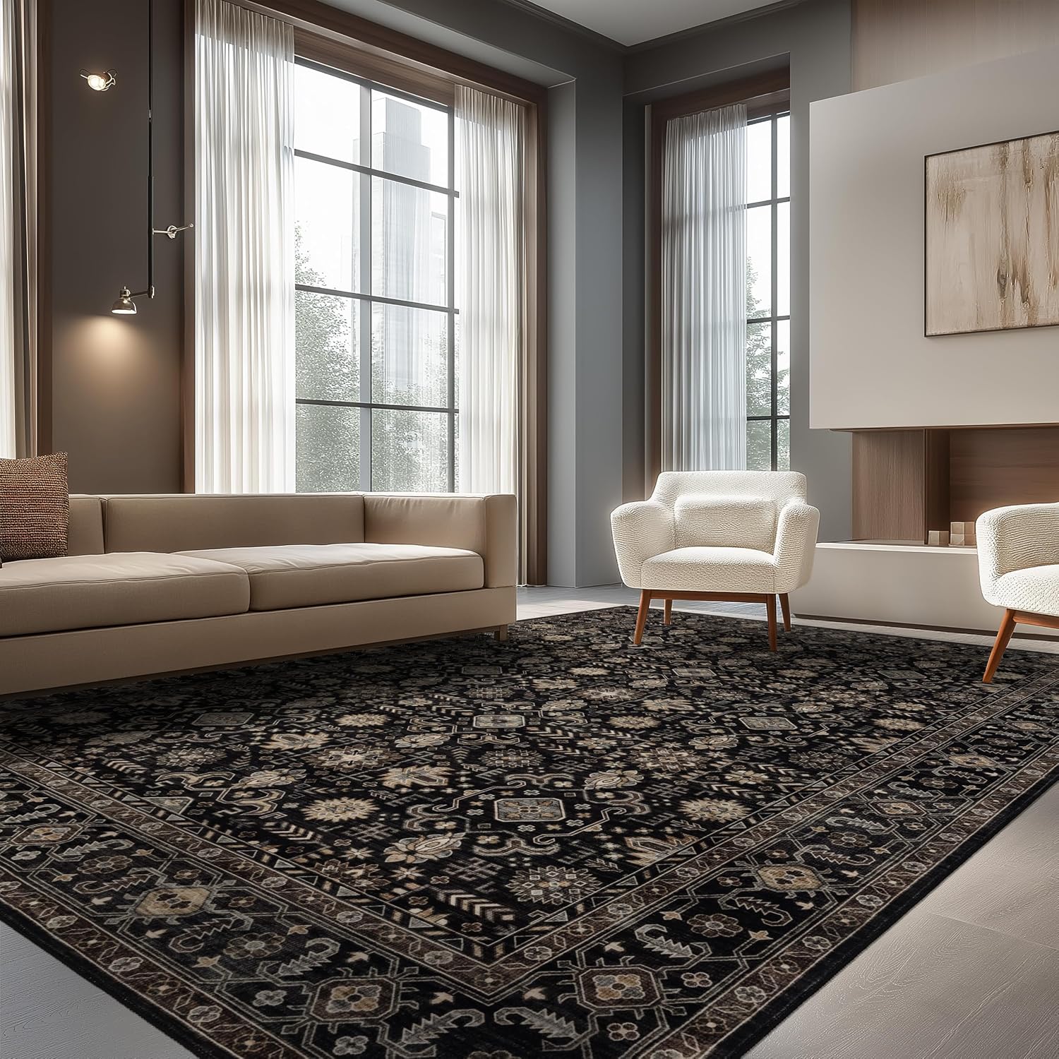 Detalle de Ruaruarug Area Rug 8'×10' Machine Washable