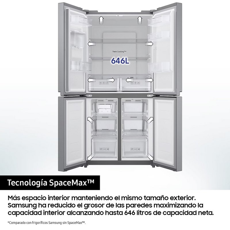 Thumbnail 2 de Samsung RF65DG960ESR frigorífico French Door 646L