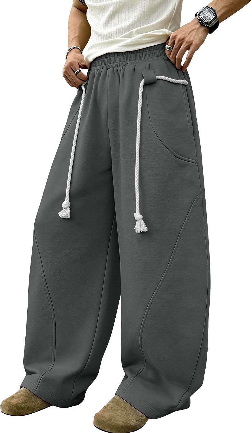 Thumbnail 1 de PLEPAN Men's Baggy Barrel Sweatpants