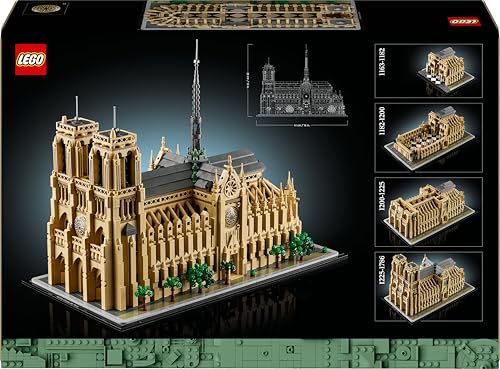 Thumbnail 10 de LEGO Architecture Notre-Dame de Paris (21061) – Maquette pour adultes, voyage dans l’histoire de l’architecture