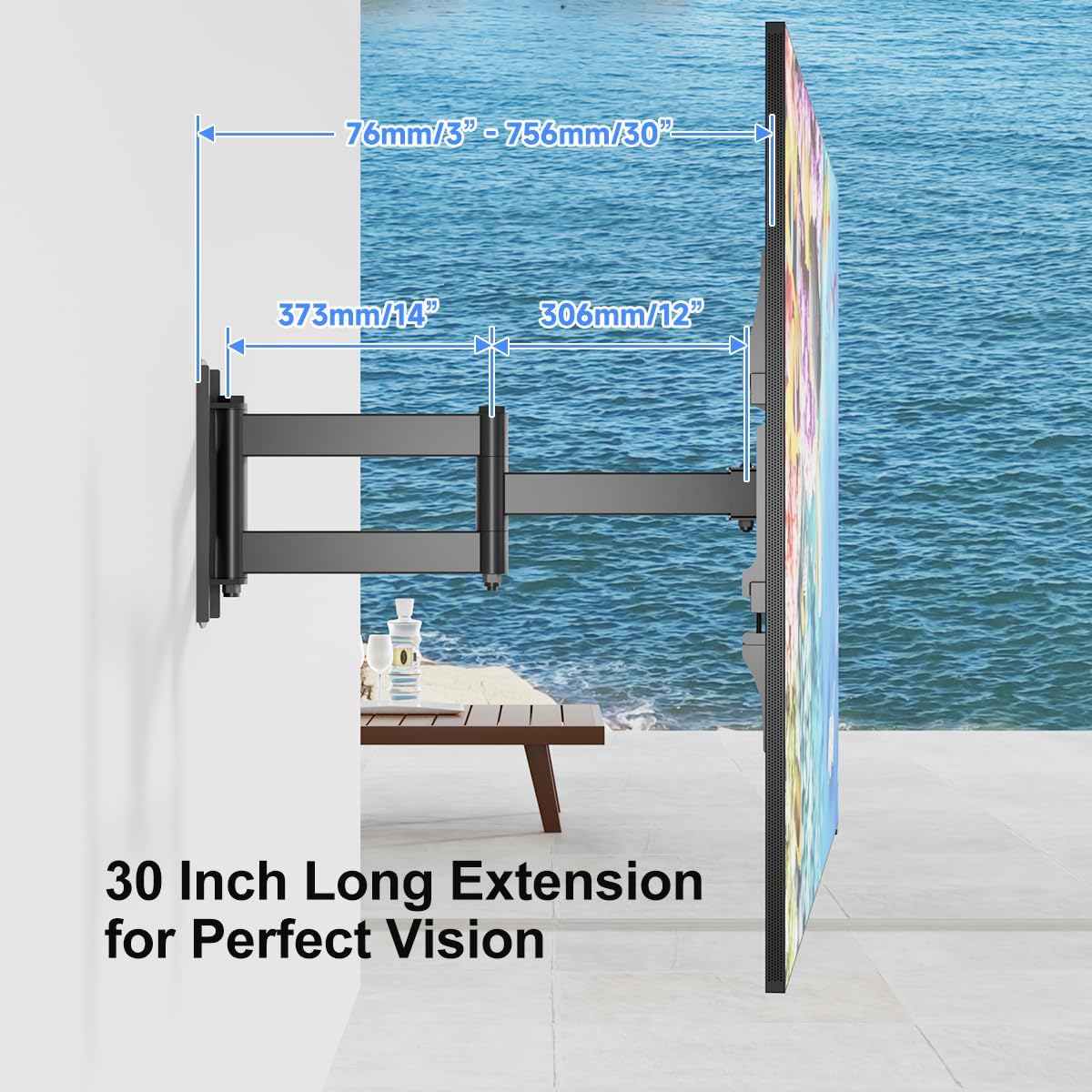 Detalle de Suptek MA1075S Corner TV Wall Mount for 32"-70" TVs