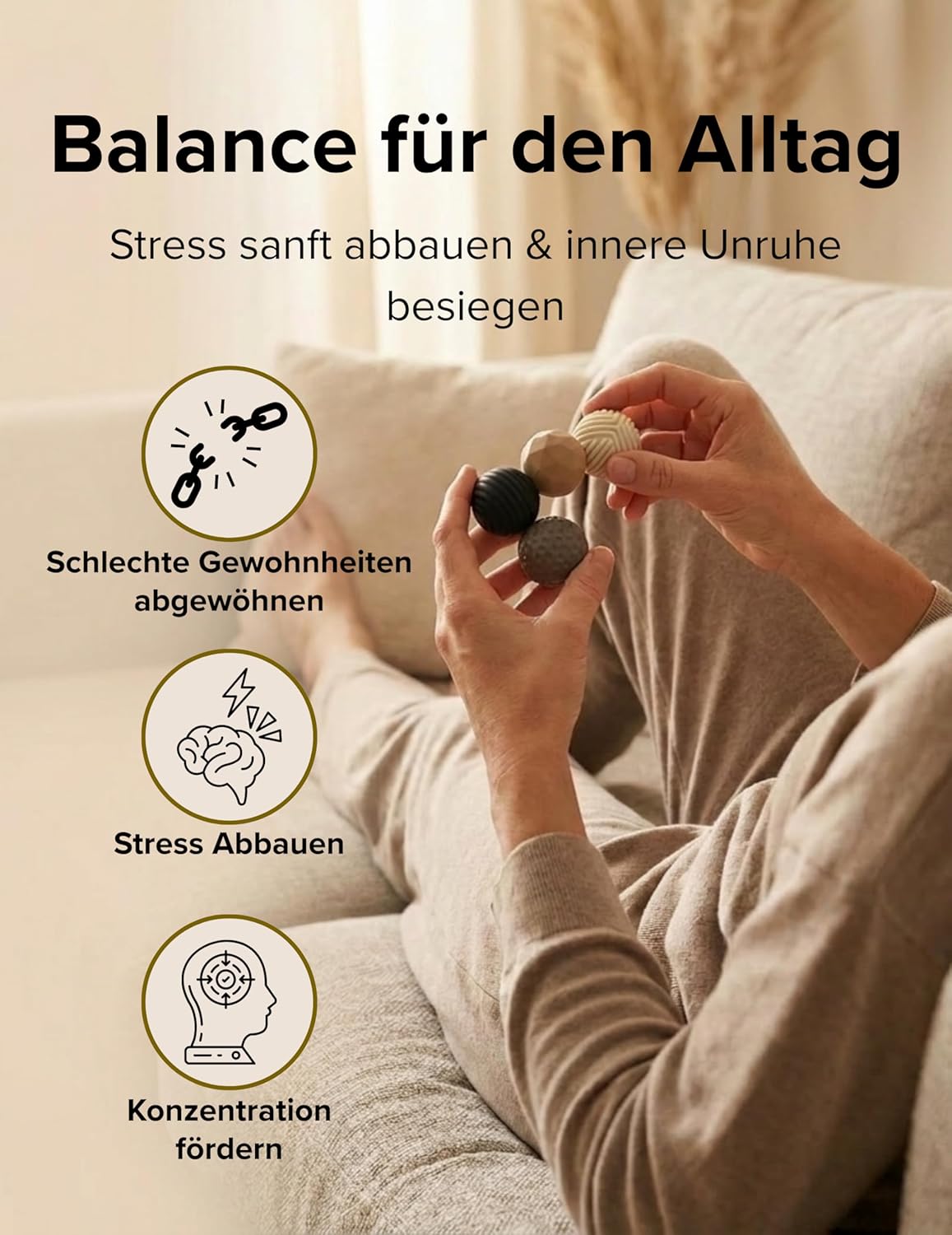 Detalle de Magnetic Fidget Toys Focus Dots: antistress con sfere magnetiche in silicone (Nero-Grigio)