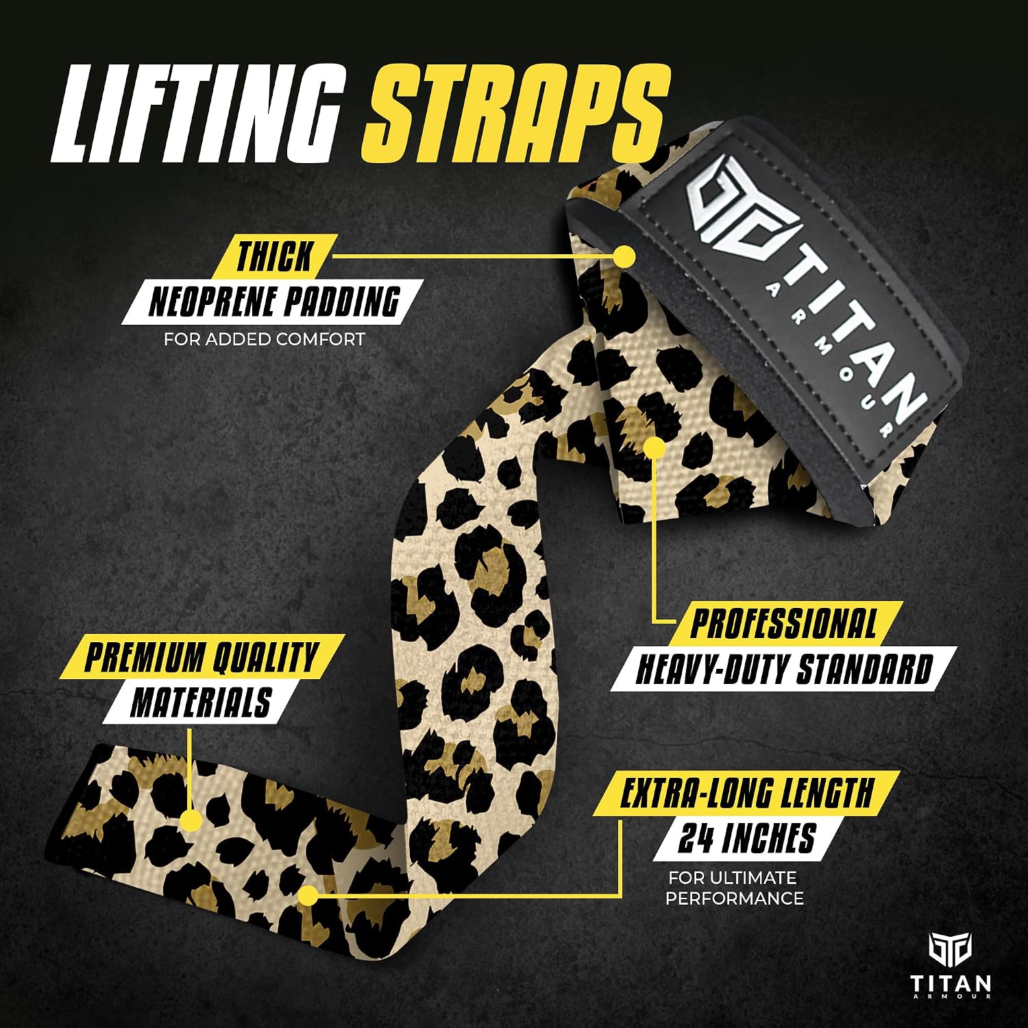 Detalle 2 de Titan Armour Weight Lifting Straps 21 inch
