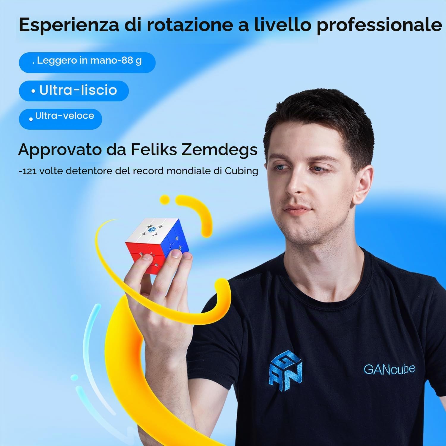 Detalle de GAN 356 i carry2: Cubo Magico 3x3 Magnetico con App e Batai di Prestazione