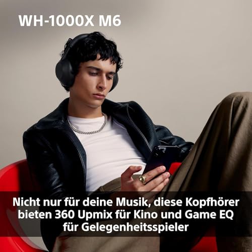 Thumbnail 8 de Sony WH-1000XM6 kabellose Noise Cancelling-Kopfhörer – Signature Hi-Res Sound, faltbares Design, 30 Std. NC